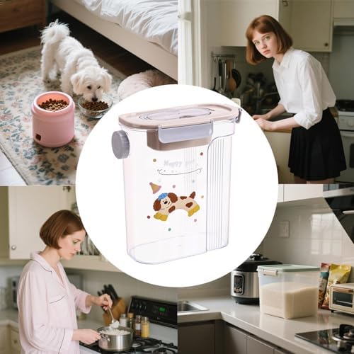 Dog Treat Container Airtight Airtight Portable Pet Food Bin with Handle