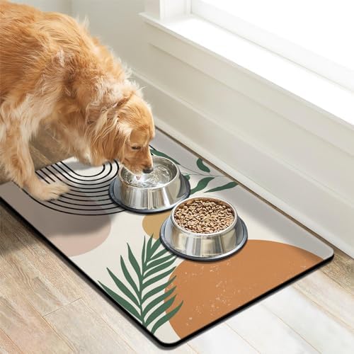 Dog Food Mats for Floors, Absorbent Dog Bowl Mat for Food and Water Dispenser, Quick Dry Cat Food Mat Pet Supplies