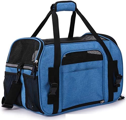 EliteField Soft-Sided Pet Carrier for Cats & Small Dogs (3-Year Warranty) | Airline Approved, Removable Bed & Cover, Built-In Leash, Luggage Sleeve, Seat Belt Loop, Waterproof, Durable, Foldable