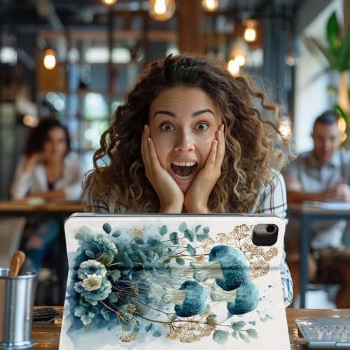 for Samsung Galaxy Tab S10 Plus 2024/S9 Plus/S9 FE Plus 5G 2023 12.4 Inch Tablet Case,Auto Wake/Sleep,Adjustable Stand Protective Cover - Moon Star Art