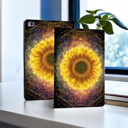 for Microsoft Surface Pro X/Pro X Plus-13 2019/2020/2021/2024 Tablet Case,Auto Wake/Sleep,Adjustable Stand Protective Cover - Sunflower Starry Sky