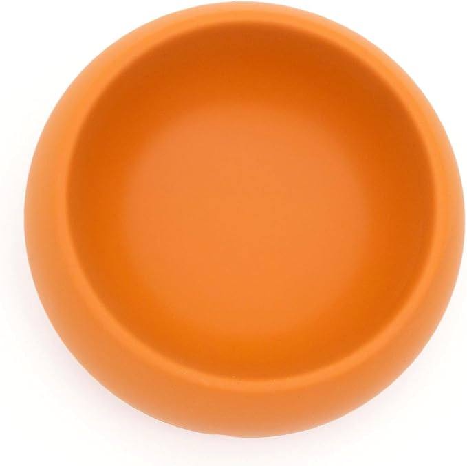 Houndstone Silicone Dog Bowl, BPA Free, 1 Cup Capacity, Non-Slip Base, Dishwasher Safe (Marigold)