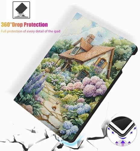 for Microsoft Surface Pro 11/10/9-13" 2024/2022 Tablet Case,Auto Wake/Sleep,Adjustable Stand Protective Cover - Pastoral Hand-Painted Flower