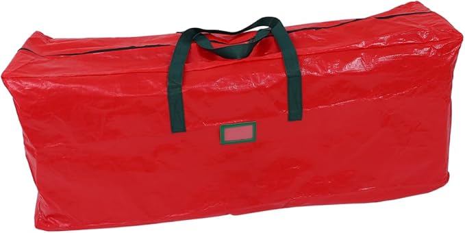 Christmas Tree Storage Bag Large Capacity Pouch for Holiday Decorations Oxford Handles Fits Trees Red