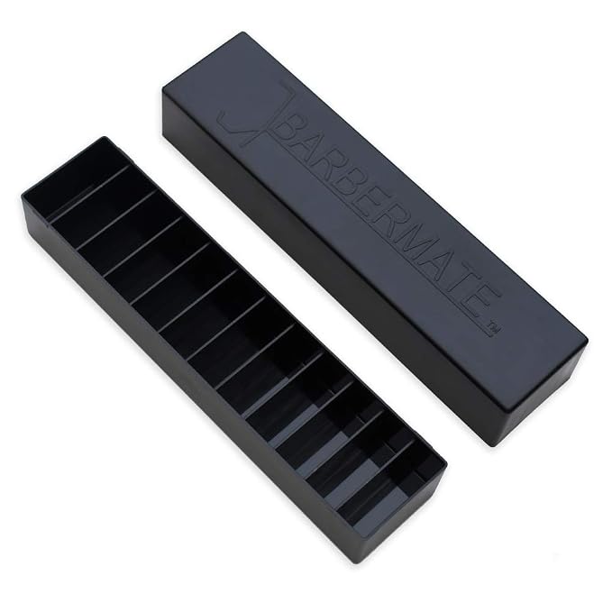 2 Pack Black BarberMate Blade Caddy with Detachable Lid