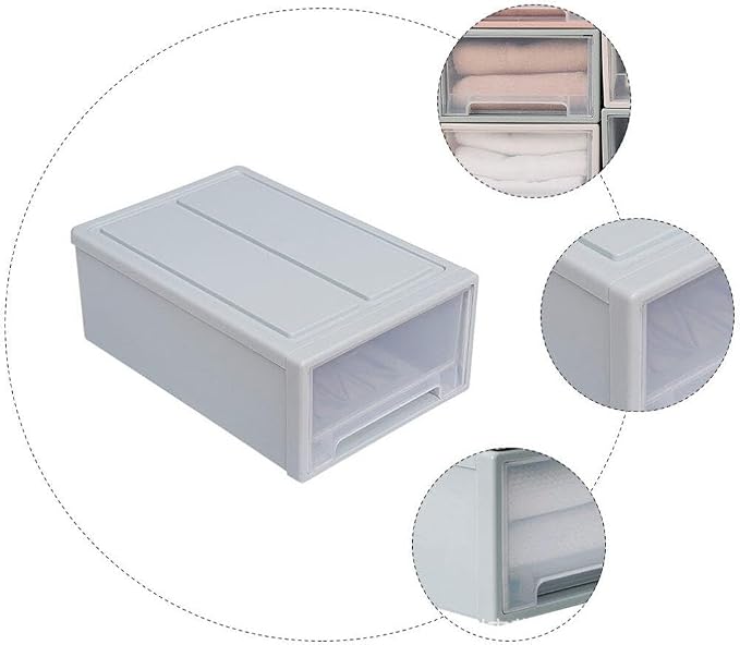 Zerodeko 1pc Thicken Storage Organizer Box Stackable Household Container for Clothes Toys Books and Sundries Lightweight Versatile Drawer Style