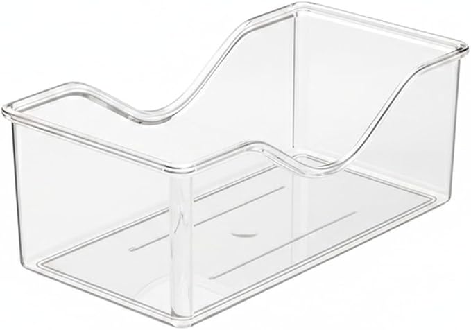Divided Storage Box with Lid, PET Plastic Organizer for Desktop Drawers, Clear Compartments for Office Supplies Craft Jewelry (1 PC)