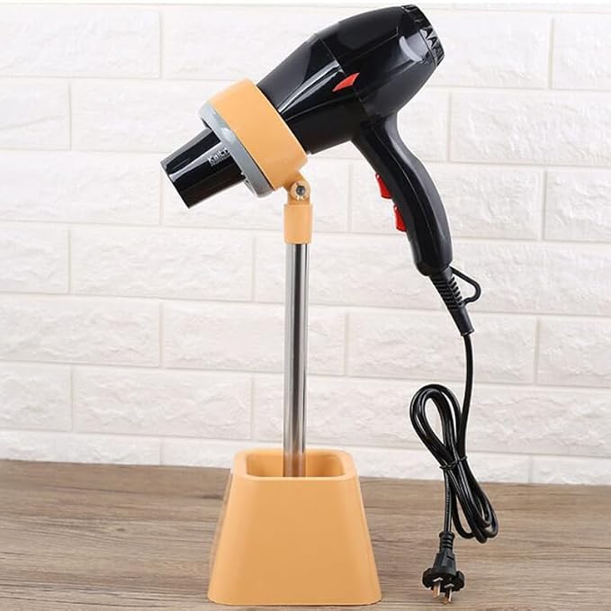 Mikikit Pet Hair Dryer Holder Rotation Dog Dryer Stand Hair Tool Organizer Stainless Steel Pp