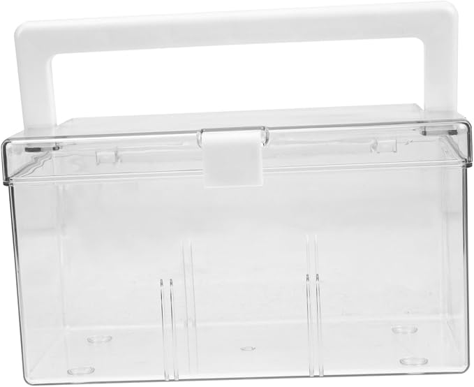 Portable First Aid Box with Handle, Lightweight PET Home Medicine Case | Organizer for House and Travel, Multi-Function Storage Holder, Empty Container for Supplies