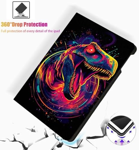 for Microsoft Surface Go 4/3/2/1-10.5" 2021 Tablet Case,Auto Wake/Sleep,Adjustable Stand Protective Cover - Dinosaur
