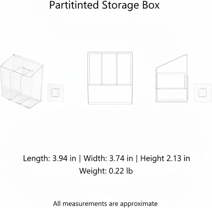 Multipurpose Clear PET Storage Box with Dividers, Versatile Organizer for Drawers, Vanities, and Desktops (1 Piece)