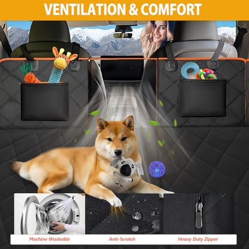 Hard Bottom Dog Car Seat Cover for Back Seat, Backseat Extender