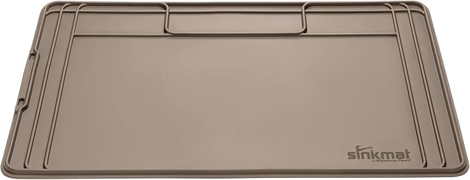 WeatherTech SinkMat – Waterproof Under Sink Liner Mat for Kitchen Bathroom – 28” x 19” Inches - Durable, Flexible Tray – Home undersink Organizer Must Haves, Tan