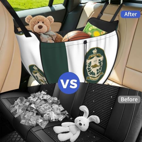 Kitchener Flag Car Seat Organizer-Backseat Storage Bag for Travel