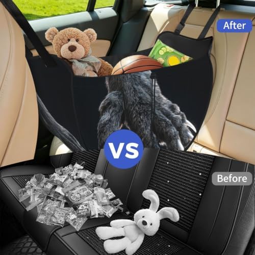 Wolf Claw Pattern Car Seat Organizer-Backseat Storage Bag for Travel | Waterproof Durable. Holds Snacks Gear Essentials. Fits Most Cars.