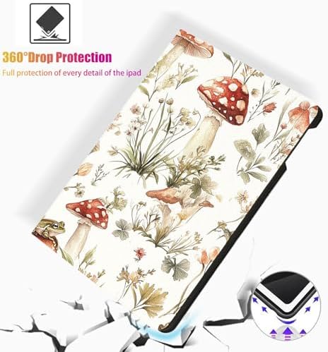 for Microsoft Surface Pro 11/10/9-13" 2024/2022 Tablet Case,Auto Wake/Sleep,Adjustable Stand Protective Cover - Watercolor Mushroom Frog