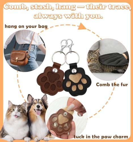 Pet Hair Removal Glove for Cats & Dogs Grooming, Pet Hair Removal Tool Brush Kit Reusable Lint Remover for Carpet Furniture Car Clothes