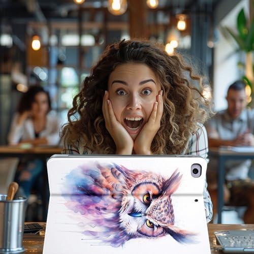 for Microsoft Surface Go 4/3/2/1-10.5" 2021 Tablet Case,Auto Wake/Sleep,Adjustable Stand Protective Cover - Owl