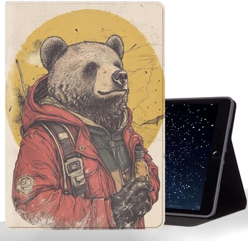 Tablet Case for iPad (9.7-Inch, 2018/2017 Model, 6th/5th Generation),Shockproof Protective Cover with Stand,Auto Wake/Sleep,Cartoon Bear