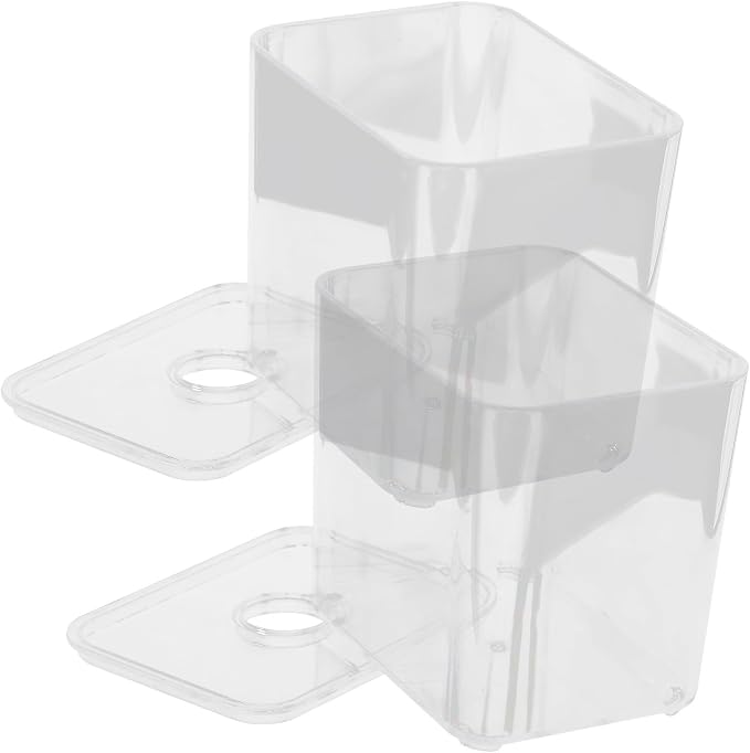 Levemolo 2pcs Cotton Swab Holder and Cotton Pads Organizer with Flat Lid Design, Pet Material, Stackable Cosmetic Storage Boxes for Convenient and Space-saving Use at Home and Kitchens