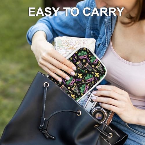 Women's Simple Thin Pencil Case Waterproof And Portable Perfect Organizer Box Vintage Masks Mardi Gras