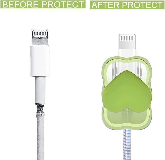 ZOSTLAND 5 in 1 DIY 18W 20W Heart Shape Protector Data Cable USB Charger Line Earphone Wire Saver Organizer Compatible with iPhone 11 12 13 14 15 Pro Max