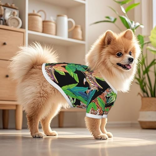 Ferocious Tiger Dog Shirt Pet Cotton T-Shirt Breathable Dog Clothes