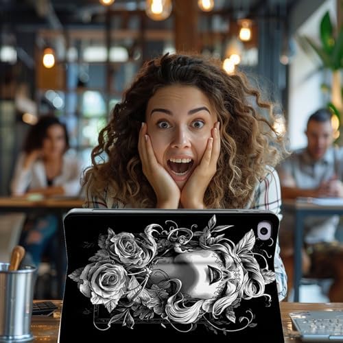 for Microsoft Surface Go 4/3/2/1-10.5" 2021 Tablet Case,Auto Wake/Sleep,Adjustable Stand Protective Cover - Girl Rose