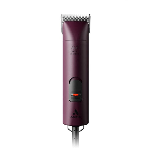 Andis Professional UltraEdge Super 2-Speed Detachable Blade Dog/Pet Clipper, Rotary Motor with Shatter-Proof Housing, Runs Calm & Silent, 14-feet Cord, for All Dog Coats & Breeds, 120 Volts, Burgundy