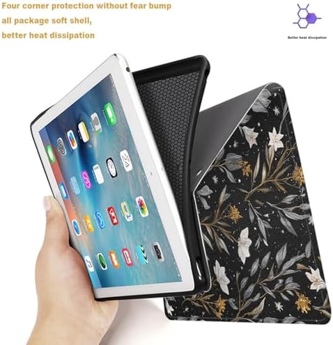 Tablet Case for iPad Pro 13 Inch M5/M4 (2025/2024,8th/7th Generation),Shockproof Protective Cover with Stand,Auto Wake/Sleep,Vintage Floral