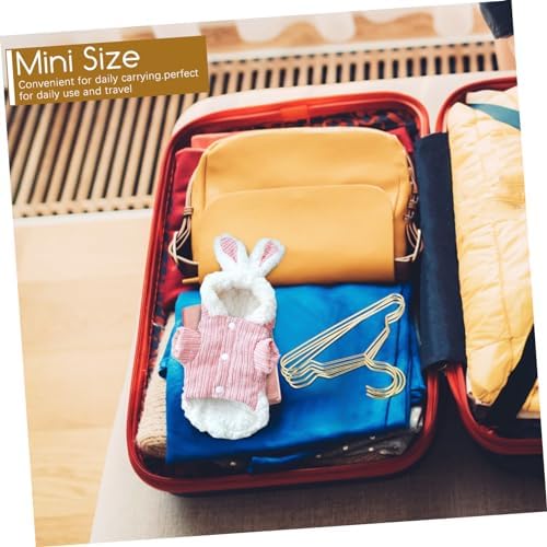 Toyvian 10 Pcs Mini Clothes Hangers for Dog Apparel Stylish Metal Closet Organizers for Spaces Smooth Surface to Prevent Deformation of Pet Clothes for Dog Wardrobe