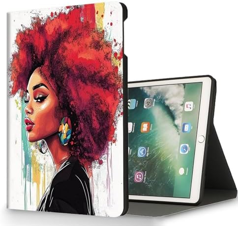 for Microsoft Surface Pro 8-13" 2021 Tablet Case,Auto Wake/Sleep,Adjustable Stand Protective Cover - African American Girl
