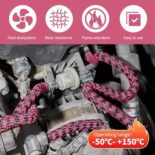 Cable Sleeve 1/2 Inch x 10FT Self-Wrapping Wire Loom