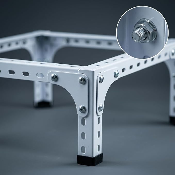 Cage Stand with Shelf, White Multi-functional Storage Rack for Bird Cages , 50cm*35cm Height 30cm