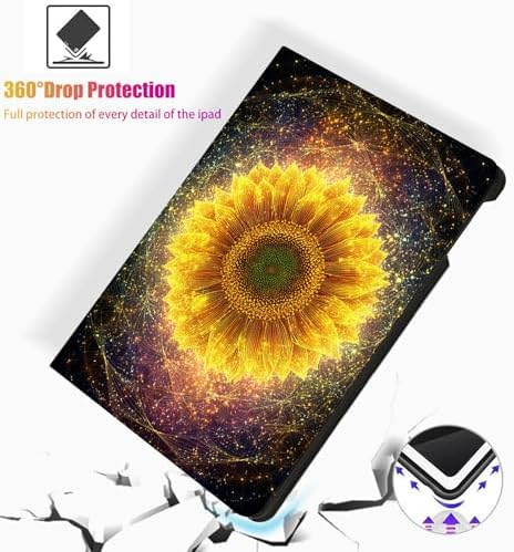 for Microsoft Surface Pro X/Pro X Plus-13 2019/2020/2021/2024 Tablet Case,Auto Wake/Sleep,Adjustable Stand Protective Cover - Sunflower Starry Sky