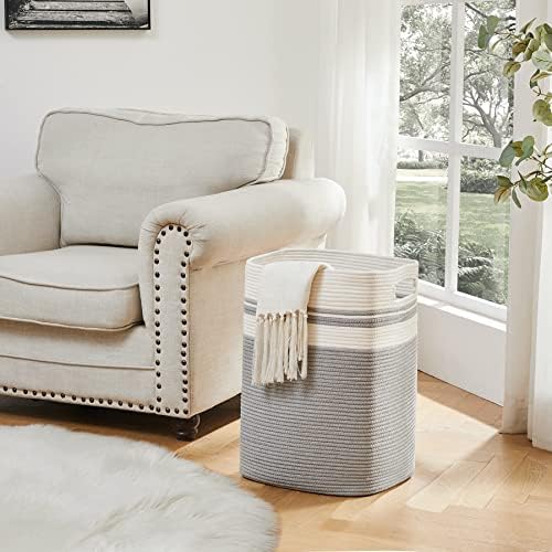 OIAHOMY Laundry Hamper Collapsible Laundry Basket Clothes Organizer Gray