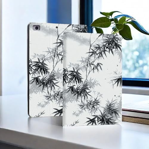 for Microsoft Surface Pro 8-13" 2021 Tablet Case,Auto Wake/Sleep,Adjustable Stand Protective Cover - Bamboo Ink Painting