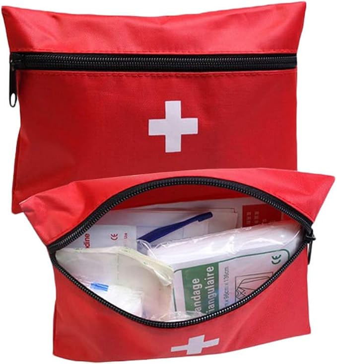 6 Pack Empty First Aid Bag, Mini Travel Empty First Aid Kit Pouch Bag for Emergency at Home, Office, Car, Outdoors, Boat, Camping, Hiking(Bag Only)