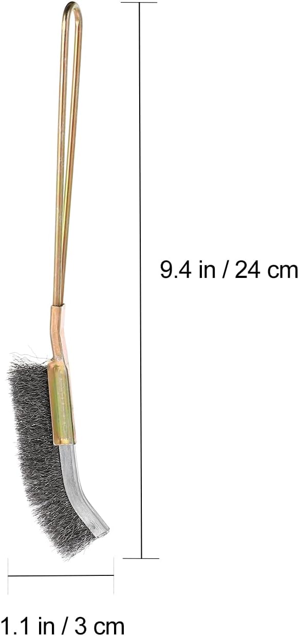 Angoily Bird Cage Cleaning Brush Long Handle Wire Bristle Brush Bird Cage Scrubber for Pet Supplies Accessories Narrow Design for Daily Cleaning 2 Pack