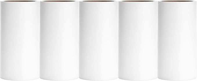 4.6 inch Giant Lint Roller Refills Compatible with Evercare Giant Lint Roller 4.6 inch Pet Hair Remover Roller Refill Extra Sticky 60 Sheets per Roll 5 Pack Total 300 Sheets