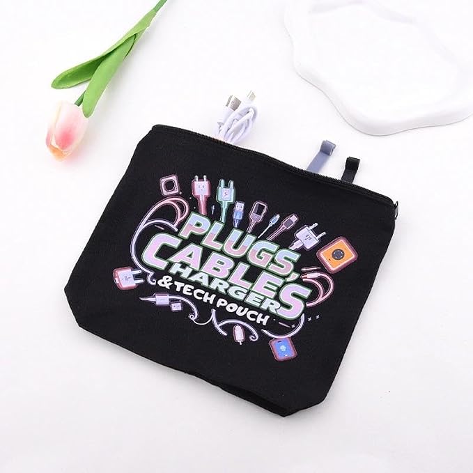 Plug Cable Charger Tech Pouch Charging Cable Organizer Travel Bag Small Usb Wire Storage Bag Earphone Case Pouch Silicone Cord Ties for Electronics Cell Phone Charger Bags for Men Women Charge Wrap