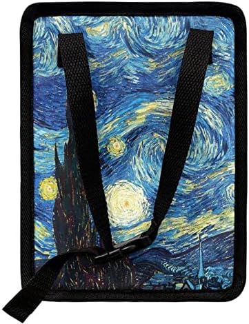DISNIMO Van Gogh Starry Night Car Trash Can with Lid, Leak Proof Trash Bin Garbage Bag Collapsible Automatic Portable Trash Can, Easy to Clean, Used in Car Home Office