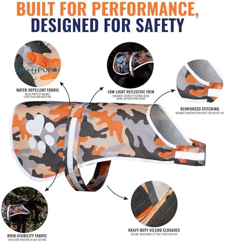 Reflective Dog Vest, Hi Vis Safety Gear for Low-Light Morning & Night Walks