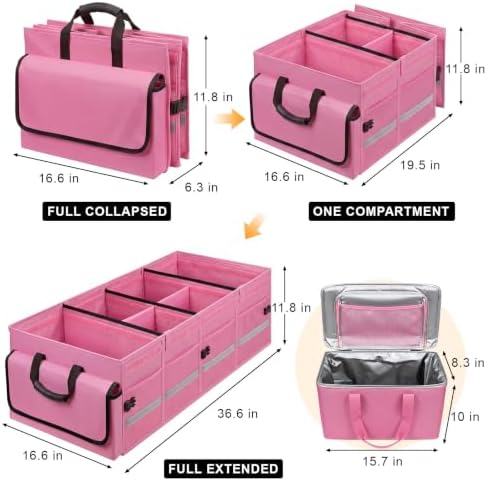 GDNasist Car Trunk Organizer and Storage for Car, SUV & Sedan, Extra Large