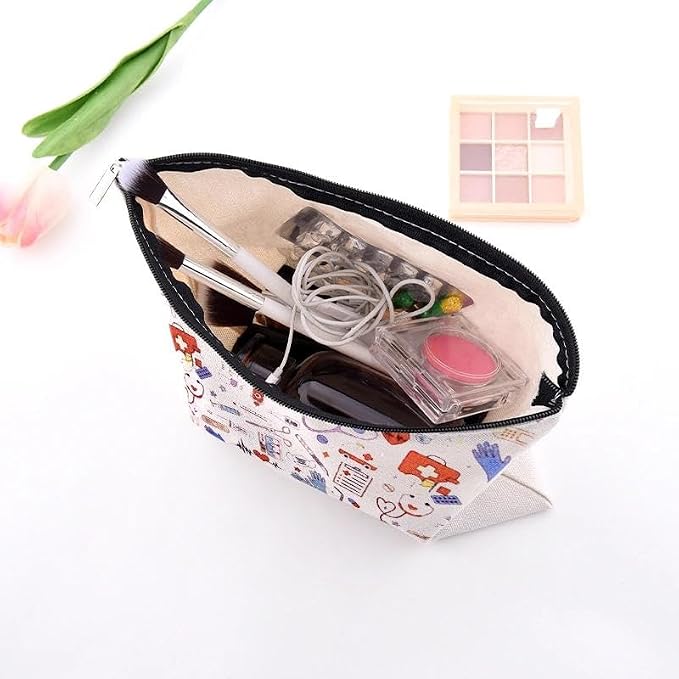 Family Medicine Travel Bag Small Pharmacy Organizer Medicine Bag Band Aid Ouchie Pouch Nurse Gifts for Nursing Student Pharmacist Dentist Doctor Gifts for Women Emergency Pouch Essential Storage Pouch