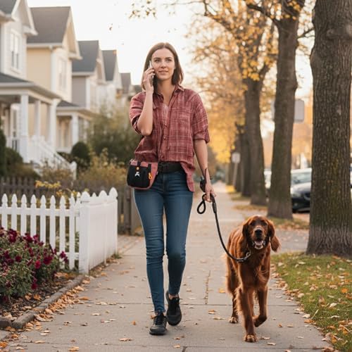 OllyDog Backcountry Day Bag | Dog Training Treat Pouch | Eco-Friendly Recycled Fabric Fanny Pack with Zipper Closure, Built-in Poop Bag Dispenser & Adjustable Waist Belt (Desert)
