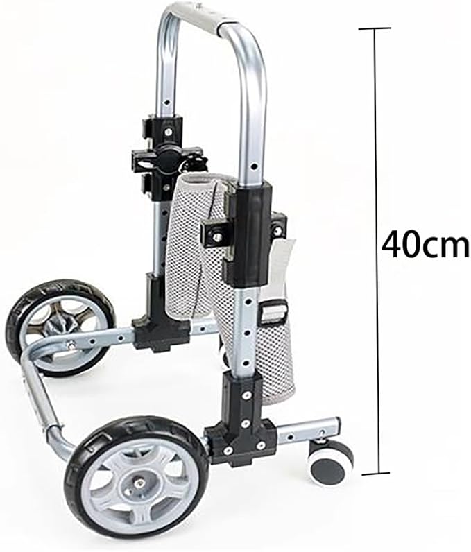 Aircraft - Grade Aluminum Dog Wheelchair - Adjustable Height, Stable ABS Clamps, Breathable Mesh Leg Rests(S)
