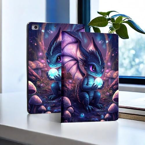 for Microsoft Surface Pro 7 Plus,Surface Pro 7/6/5/4 12.3" Tablet Case,Auto Wake/Sleep,Adjustable Stand Protective Cover - Cute Dragon