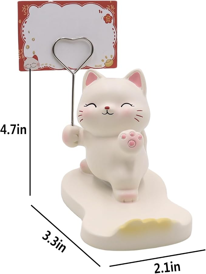 Cute Cat Phone Stand Cartoon Animal Pig Dog Phone Holder Desktop Phone Holder Stand Compatible with All Phones Cute Animal Desk Ornament