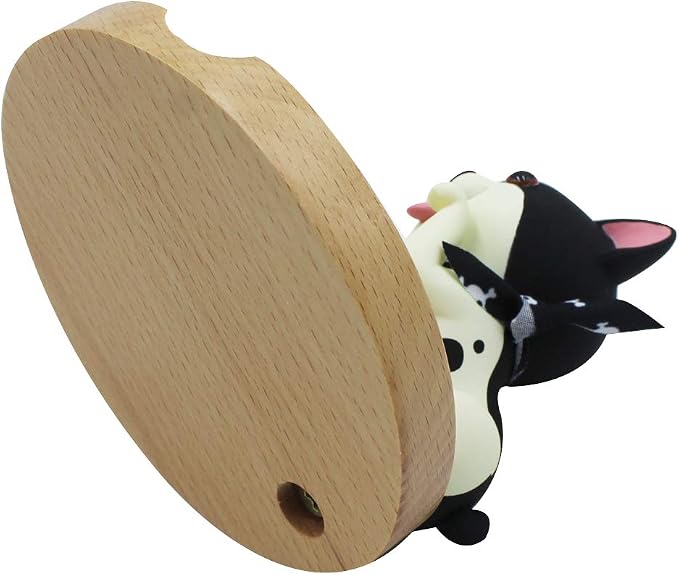 Cute Dog Cell Phone Holder Stand Wooden Smartphone Desk Holder for Mobile Phones Animal Phone Stand Desk Ornament